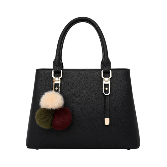 Valonx Premium Black Leather Handbag for Women