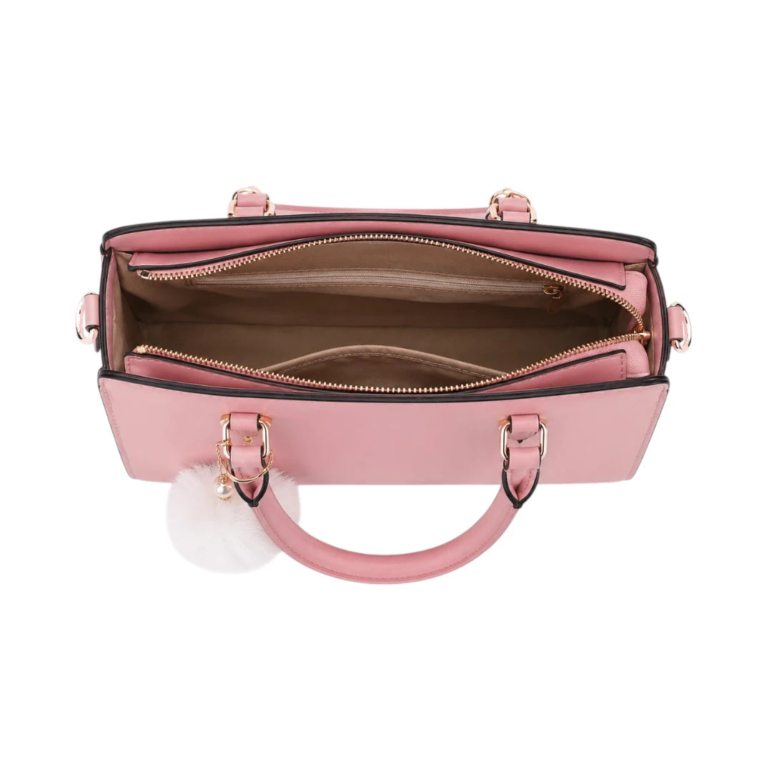 Valonx Premium Pink Leather Handbag for Women