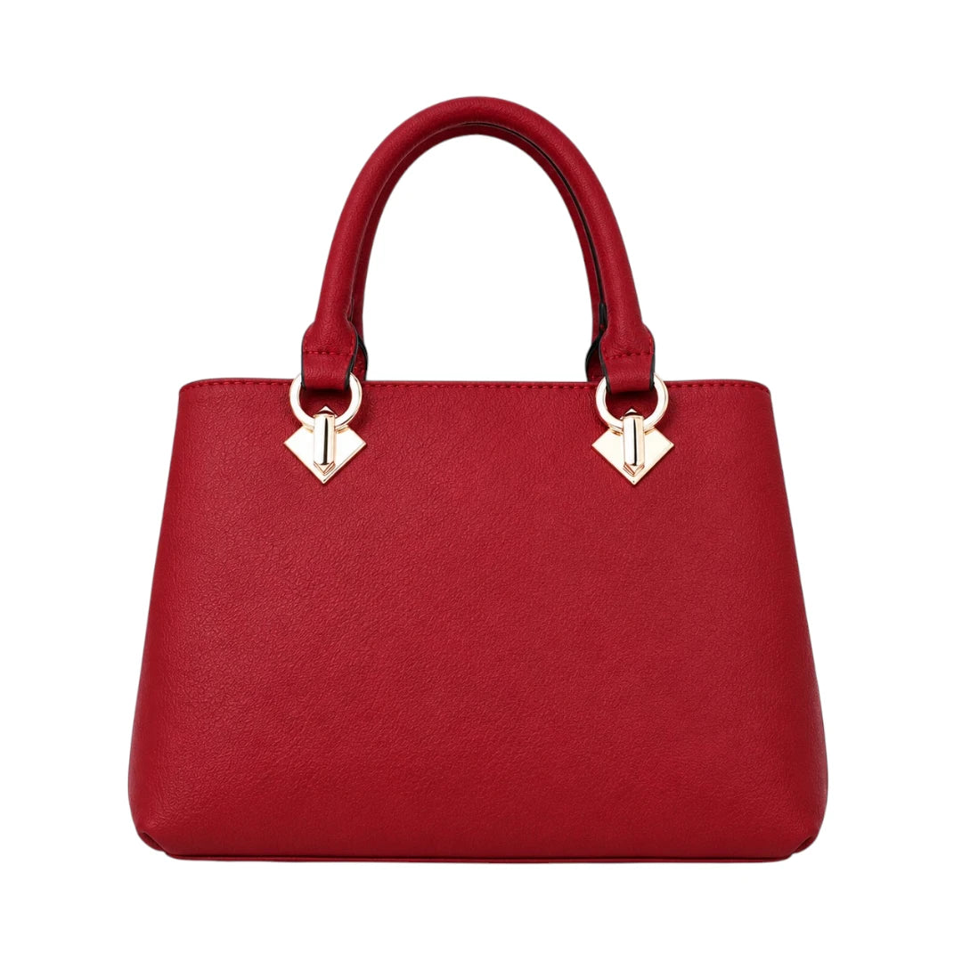 Valonx Premium Wine Red Leather Handbag for Women