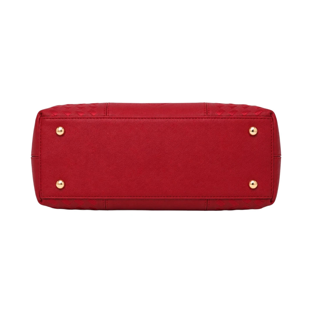 Valonx Premium Wine Red Leather Handbag for Women
