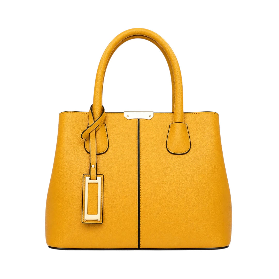 Valonx Premium Yellow Leather Handbag for Women
