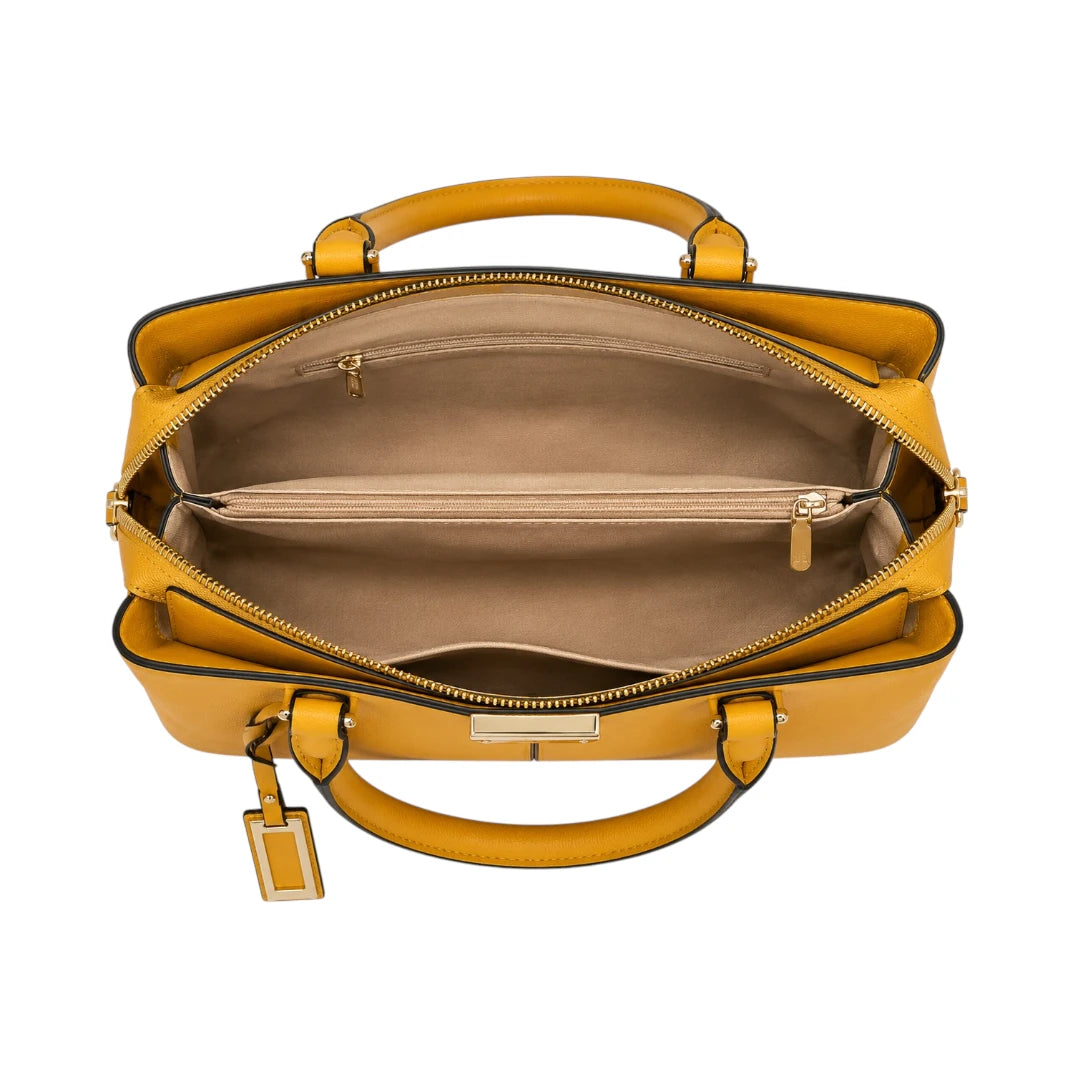 Valonx Premium Yellow Leather Handbag for Women